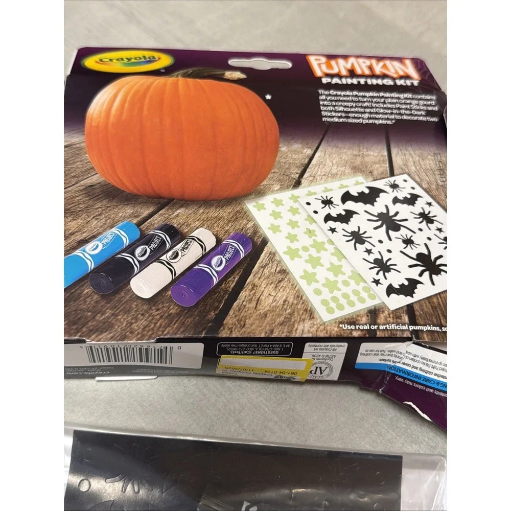 Crayola   Pumpkin Painting Kit Halloween Decorate Pumpkins With Paint Sticks